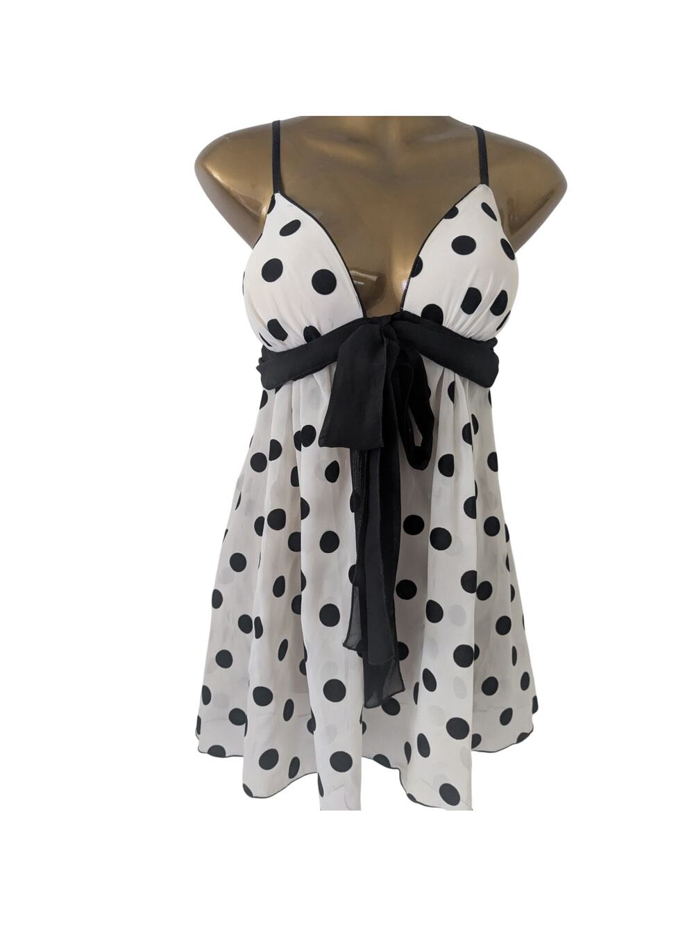 Ambrielle Vintage Sz L Lightly Padded Bra Top Babydoll Nightie Nightgown